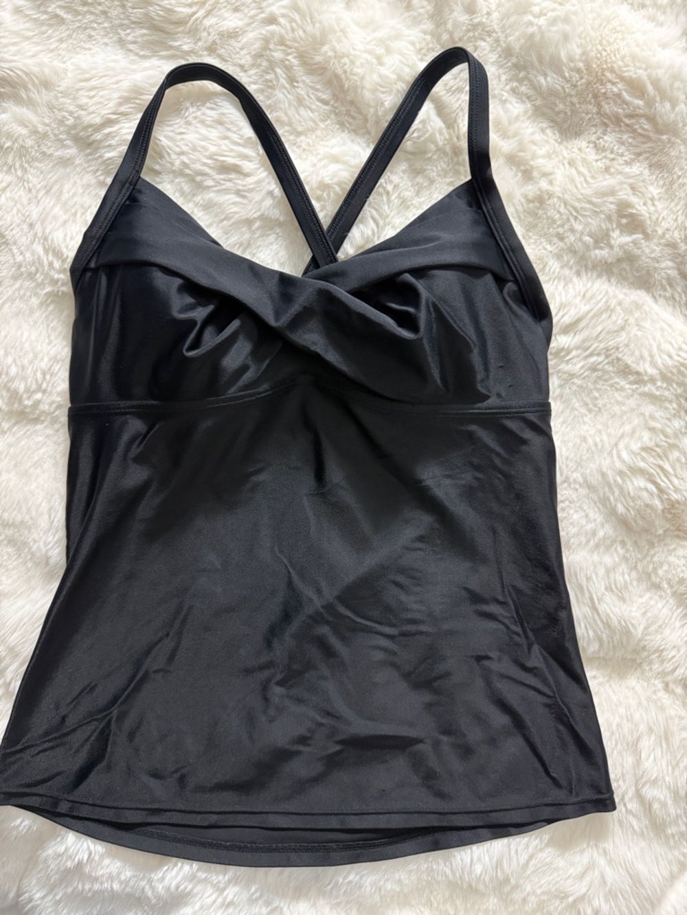 Athleta Black Tankini Swim Top 34 B/C